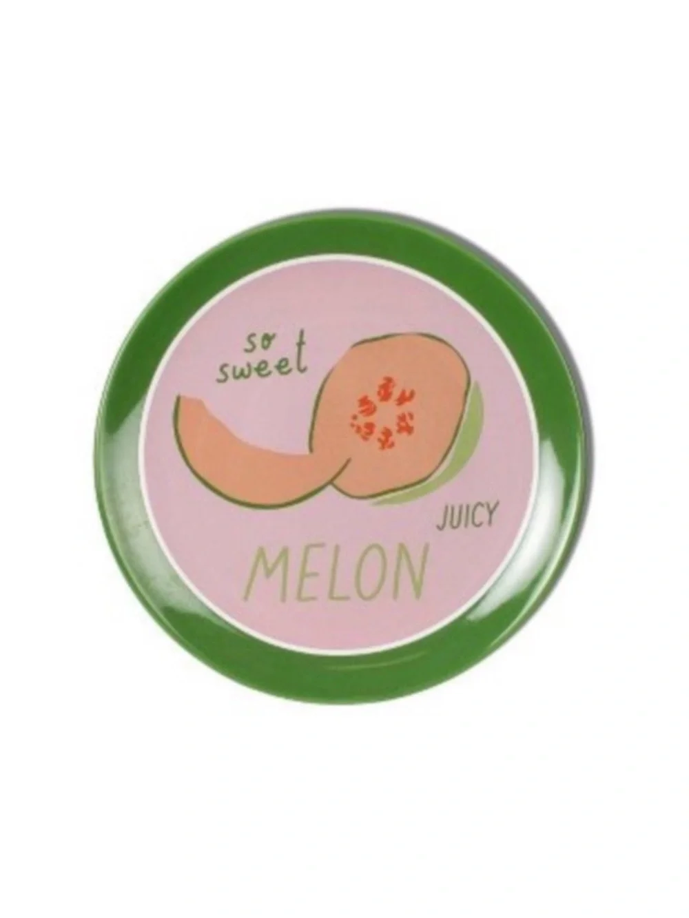 Set of 4 Fruit-Themed Decorative Plates - Grapefruit Kiwi Pineapple Melon